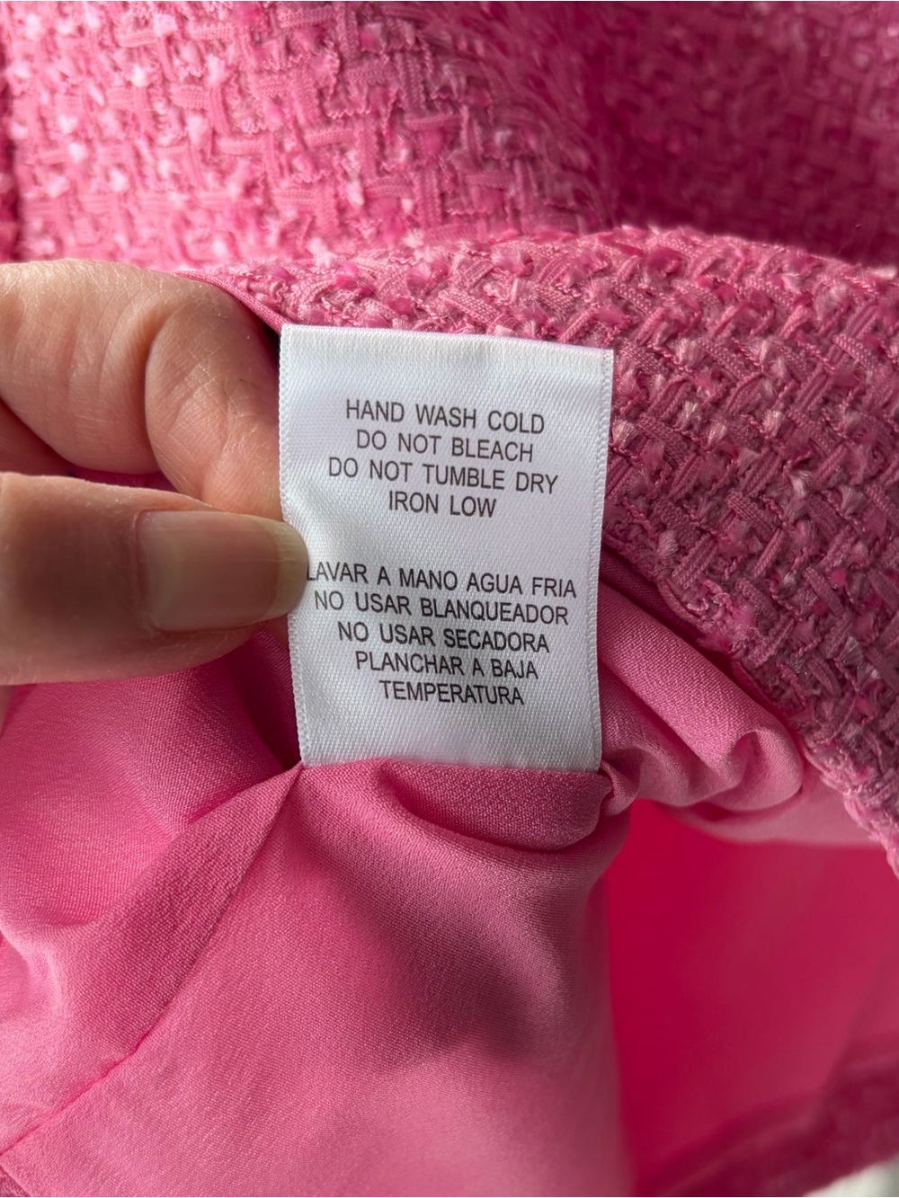 NWT Hyacinth House Pink Tweed & Pearl-Trim Petra Mini Dress Preppy Resort Sz S - Picture 8 of 11